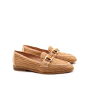 Mocassino in rafia donna con morsetto