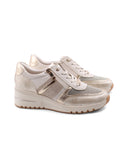 Sneaker vegana con zeppa da donna