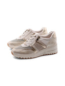 Sneaker vegana con zeppa da donna