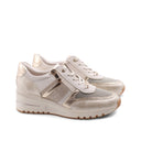 Sneaker vegana con zeppa da donna
