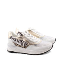 Sneaker vegana animalier con strass