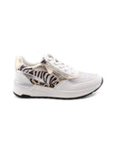 Sneaker vegana animalier con strass