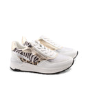 Sneaker vegana animalier con strass
