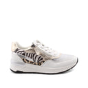 Sneaker vegana animalier con strass