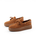 Mocassino da barca con suola platform
