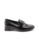 Mocassino vegan in vernice nera donna