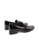 Mocassino vegan in vernice nera donna