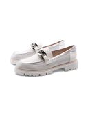 Mocassino vegan con catena da donna