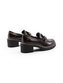 Mocassino in vernice con tacco da donna