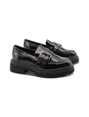 Mocassino vegan con fibbia e borchie