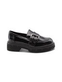 Mocassino vegan con fibbia e borchie