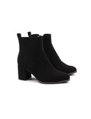 Ankle boot vegan in microfibra con zip