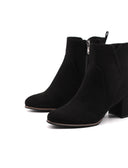 Ankle boot vegan in microfibra con zip