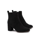 Ankle boot vegan in microfibra con zip