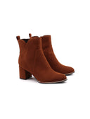 Ankle boot vegan in microfibra con zip