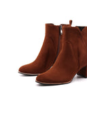Ankle boot vegan in microfibra con zip