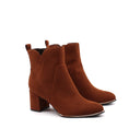 Ankle boot vegan in microfibra con zip