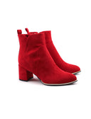 Ankle boot vegan in microfibra con zip