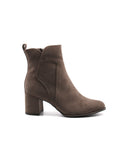 Ankle boot vegan in microfibra con zip