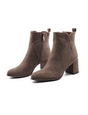 Ankle boot vegan in microfibra con zip