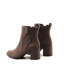 Ankle boot vegan in microfibra con zip