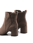 Ankle boot vegan in microfibra con zip