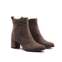 Ankle boot vegan in microfibra con zip
