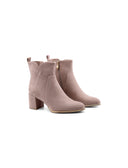 Ankle boot vegan in microfibra con zip