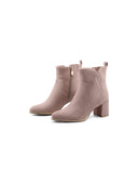 Ankle boot vegan in microfibra con zip