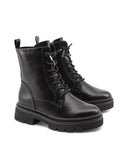 Anfibio nero vegan con lacci glitter