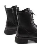 Anfibio nero vegan con lacci glitter