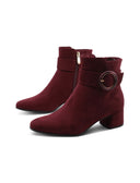 Ankle boot vegan in microfibra da donna