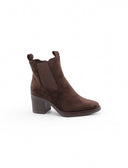 Stivaletto in tessuto marrone da donna