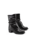 Stivale biker con risvolto da donna