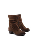 Stivale biker con risvolto da donna