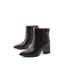 Tronchetto vegan a punta con zip donna