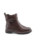 Stivaletto vegan donna con fibbia e zip