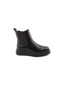 Stivaletto vegan nero con zip da donna