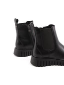 Stivaletto vegan nero con zip da donna