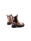 Stivaletto animalier con zip da donna