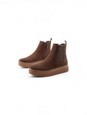 Stivaletto platform con zip da donna