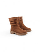 Stivaletto biker arricciato da donna