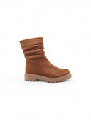 Stivaletto biker arricciato da donna