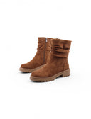 Stivaletto biker arricciato da donna