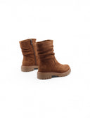 Stivaletto biker arricciato da donna