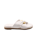 Ciabattina in pelle intrecciata donna