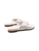 Ciabattina in pelle intrecciata donna