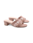 Mules vegan in tessuto da donna