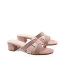 Mules vegan in tessuto da donna