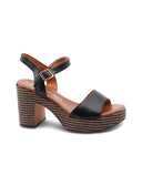 Sandalo con tacco alto e plateau donna